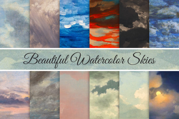 Beautiful Watercolor Skies Backgrounds Review