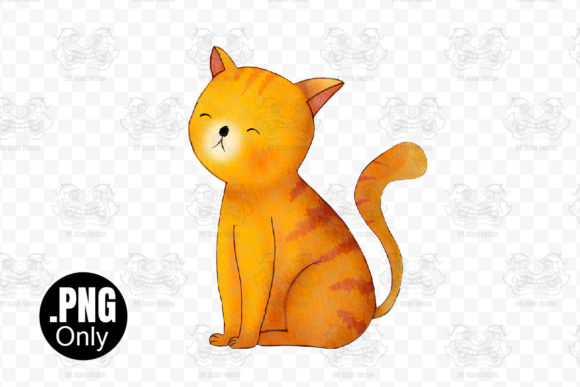 Cat Clipart Watercolor for Crafts & Gifts