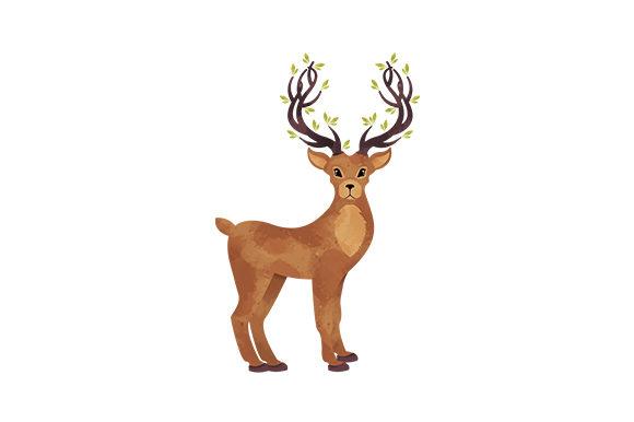 Deer with Tree Antlers: A Unique Animals Asset