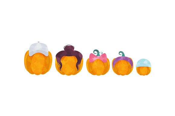 Family of Pumpkins Watercolor: A Fall Design Asset Review