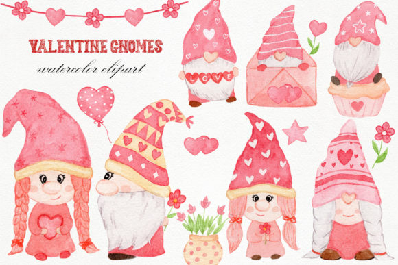 Gnomes Valentine Watercolor: Print Templates Review