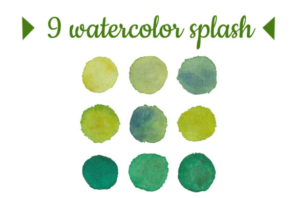 Hand Drawn Watercolor Splash Set: Essential Decorative Elements