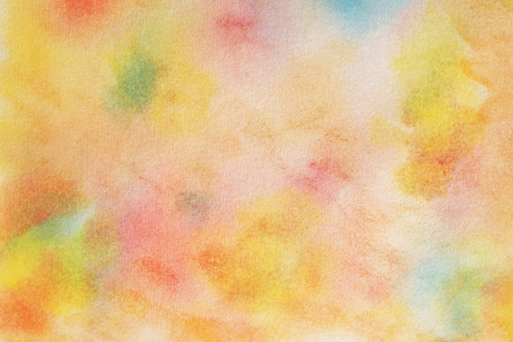 Multicolored Watercolor Abstract on Paper Texture