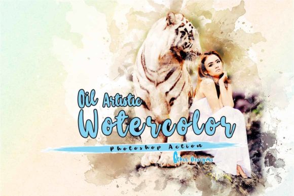 Oil Artistic Watercolor Photoshop Actio Review by Actions Amp