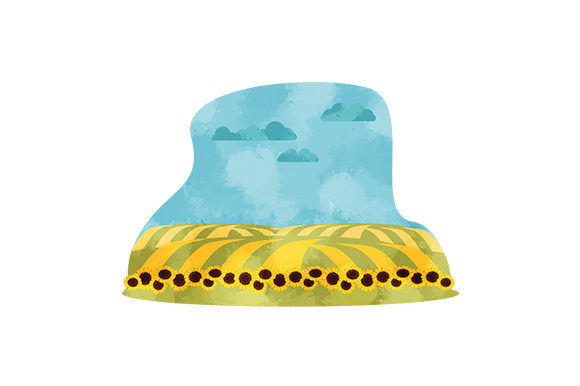 Sunflower Field Watercolor: A Spring Branding Essential