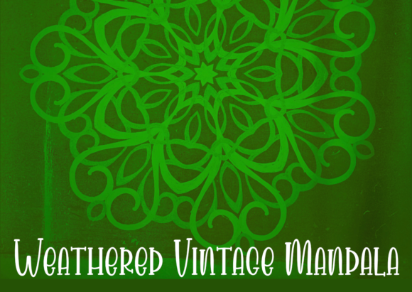 Vintage Grunge Green Watercolor Mandala: Textures for Blogs