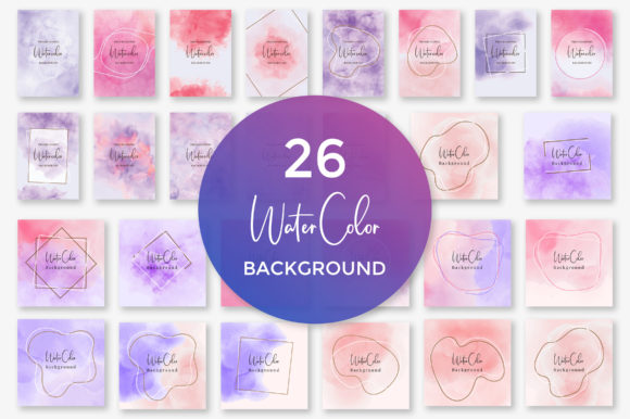 Watercolor Background Bundle: Editorial Backgrounds