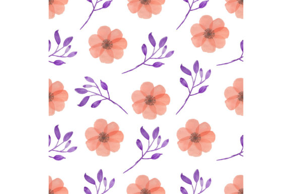 Watercolor Flower Seamless Pattern for Patterns