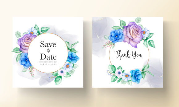 Watercolor Hand Drawn Floral Invitation Print Templates Review