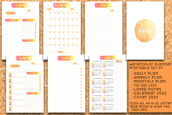 Watercolor Planner Printable Set V1 Review