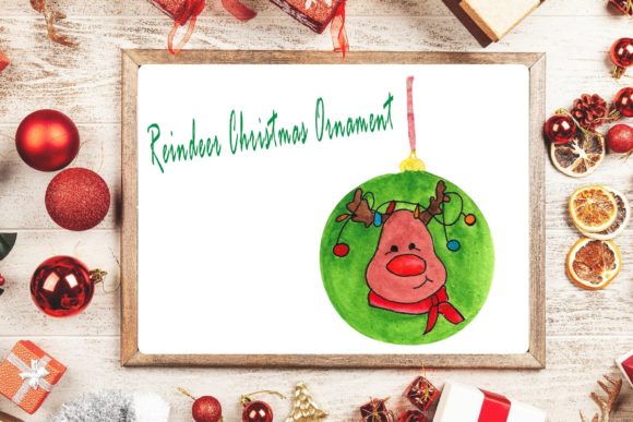 Watercolor Reindeer Ornament Print Templates Review