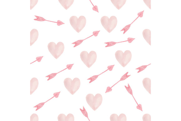 Watercolor Valentines Seamless Pattern for Packaging